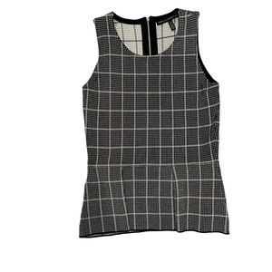 White House Black Market Peplum Sleeveless Top, XS